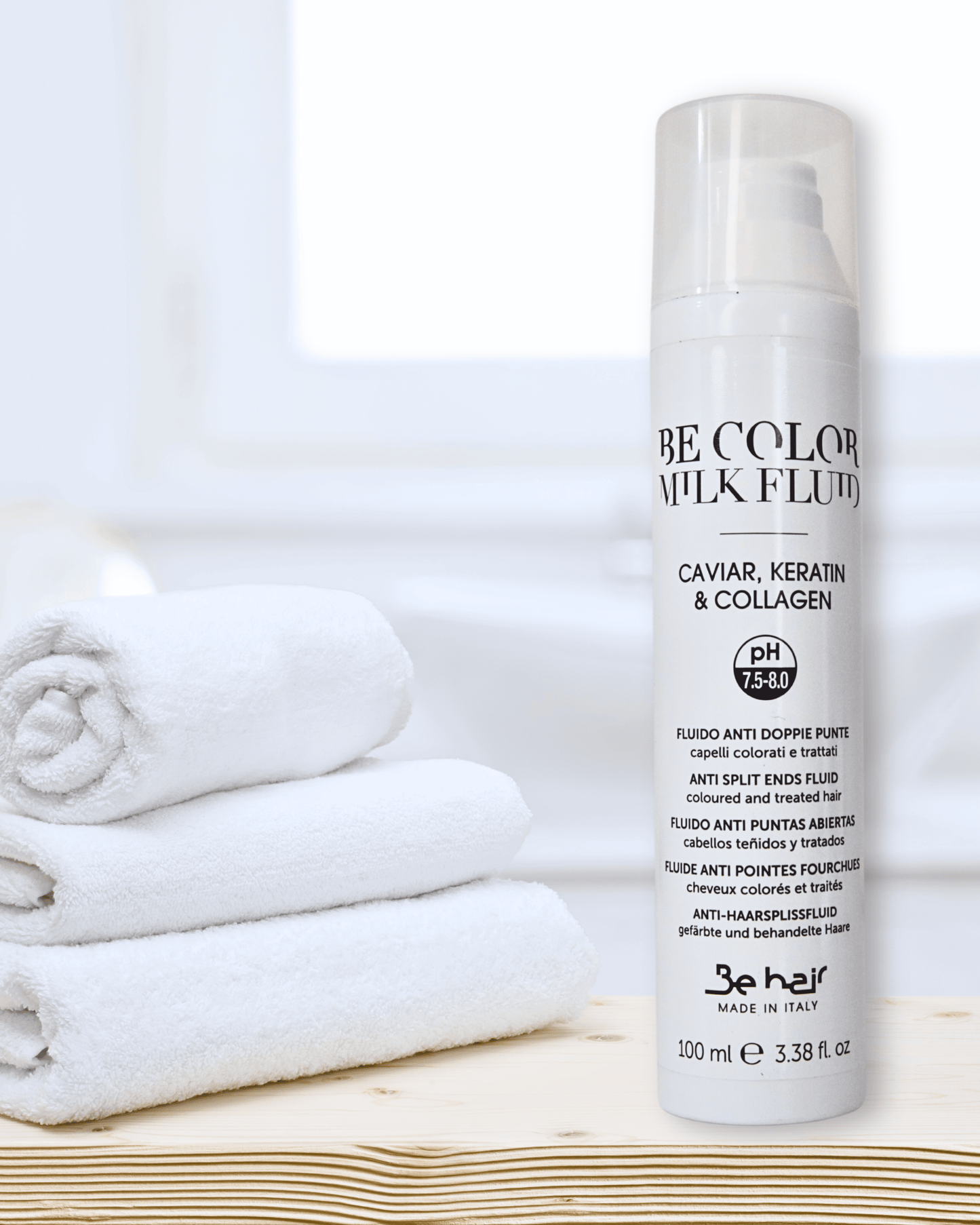 Be Color milk fluid 100 ml - Caviar, Keratin et Collagen - Anti fourche sans rasage